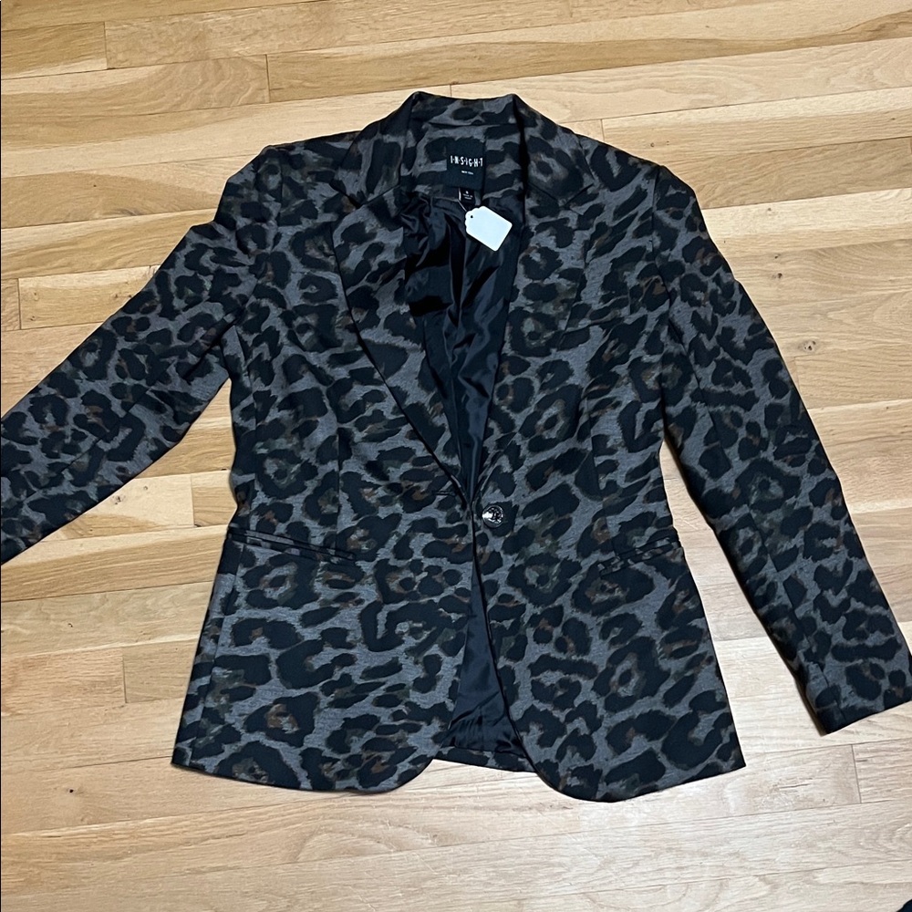 Insight Black Leopard Blazer